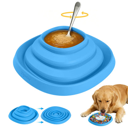 Yipetor Zen Disc: Professional Sensory Calming Tool for Dogs, Foldable Silicone Lick Mat and Slow Feeder, BPA Free, Dishwasher Safe, Reduces GDV Risk, Ideal for All Breeds