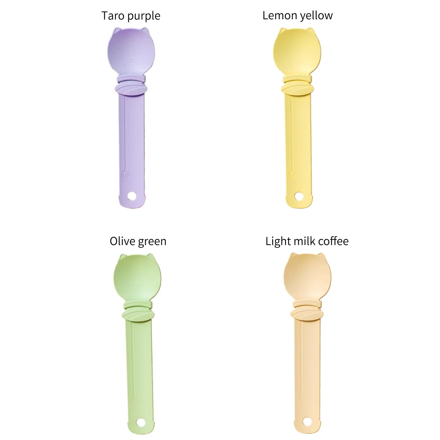 4-Pack Cat Feeding Squeeze Spoon for Wet Treats and Liquid Snacks