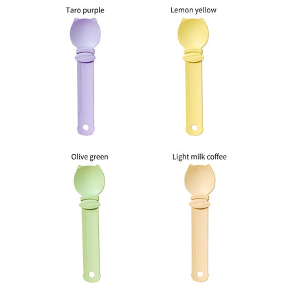 4-Pack Cat Feeding Squeeze Spoon for Wet Treats and Liquid Snacks