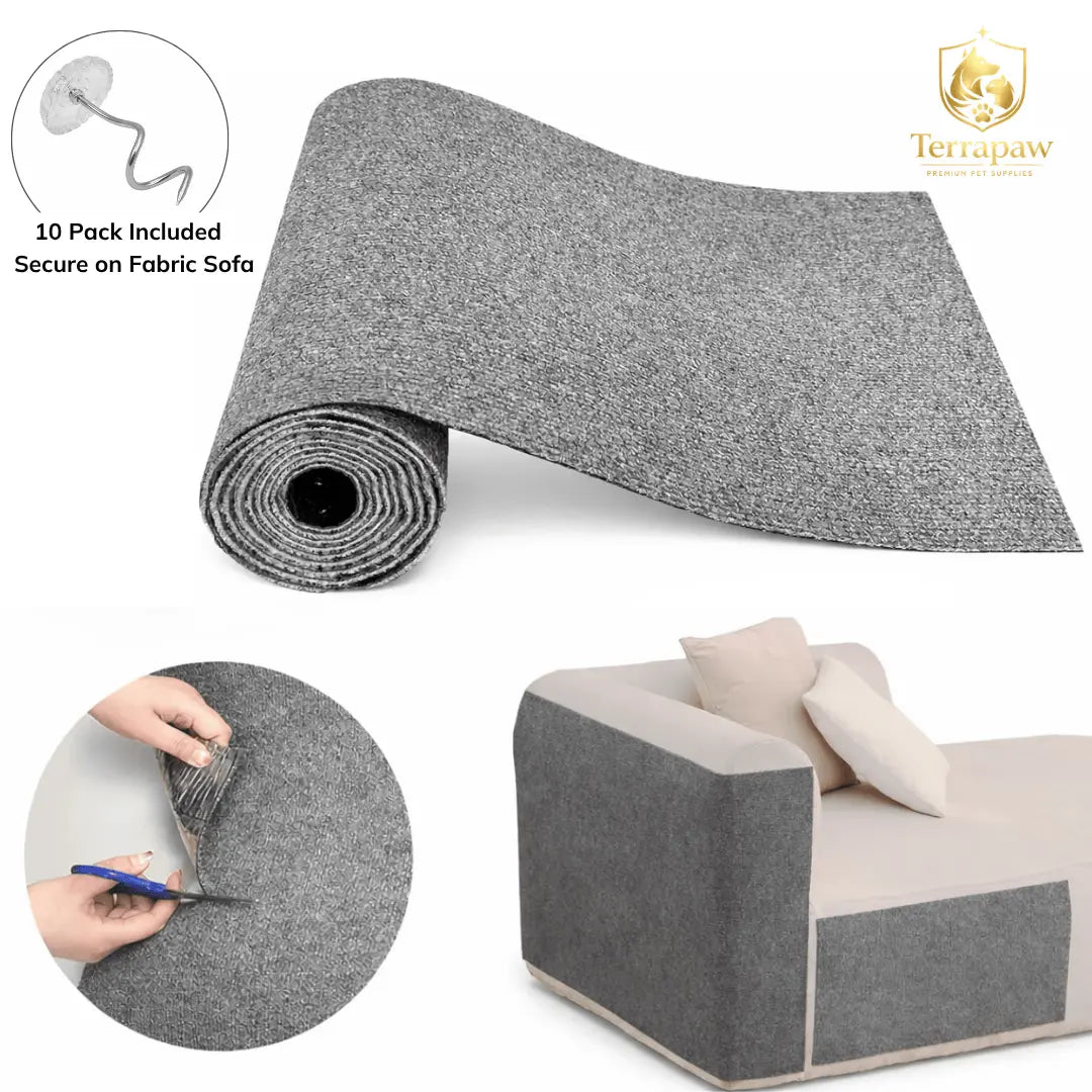 Terrapaw Cat Scratching Patches Anti-Scratch Deterrent Cuttable Wall Mounted Scratcher Mats for Indoor Furniture Pet Supplies Wear-Resistant Scratch Resistant Protector
