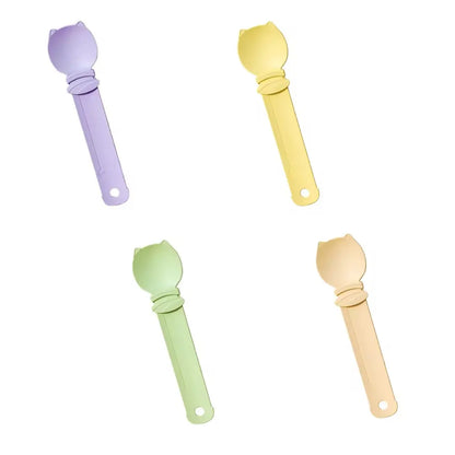 4-Pack Cat Feeding Squeeze Spoon for Wet Treats and Liquid Snacks
