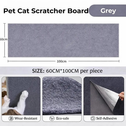 Terrapaw Cat Scratching Patches Anti-Scratch Deterrent Cuttable Wall Mounted Scratcher Mats for Indoor Furniture Pet Supplies Wear-Resistant Scratch Resistant Protector