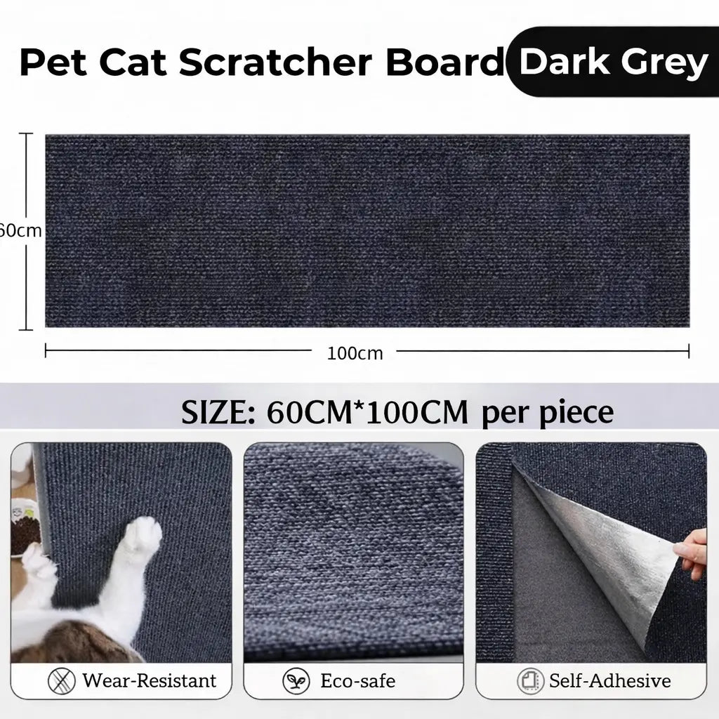 Terrapaw Cat Scratching Patches Anti-Scratch Deterrent Cuttable Wall Mounted Scratcher Mats for Indoor Furniture Pet Supplies Wear-Resistant Scratch Resistant Protector