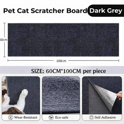 Terrapaw Cat Scratching Patches Anti-Scratch Deterrent Cuttable Wall Mounted Scratcher Mats for Indoor Furniture Pet Supplies Wear-Resistant Scratch Resistant Protector
