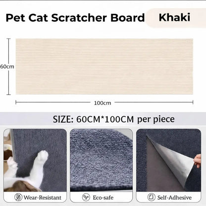 Terrapaw Cat Scratching Patches Anti-Scratch Deterrent Cuttable Wall Mounted Scratcher Mats for Indoor Furniture Pet Supplies Wear-Resistant Scratch Resistant Protector