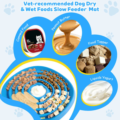 Yipetor Zen Disc: Professional Sensory Calming Tool for Dogs, Foldable Silicone Lick Mat and Slow Feeder, BPA Free, Dishwasher Safe, Reduces GDV Risk, Ideal for All Breeds